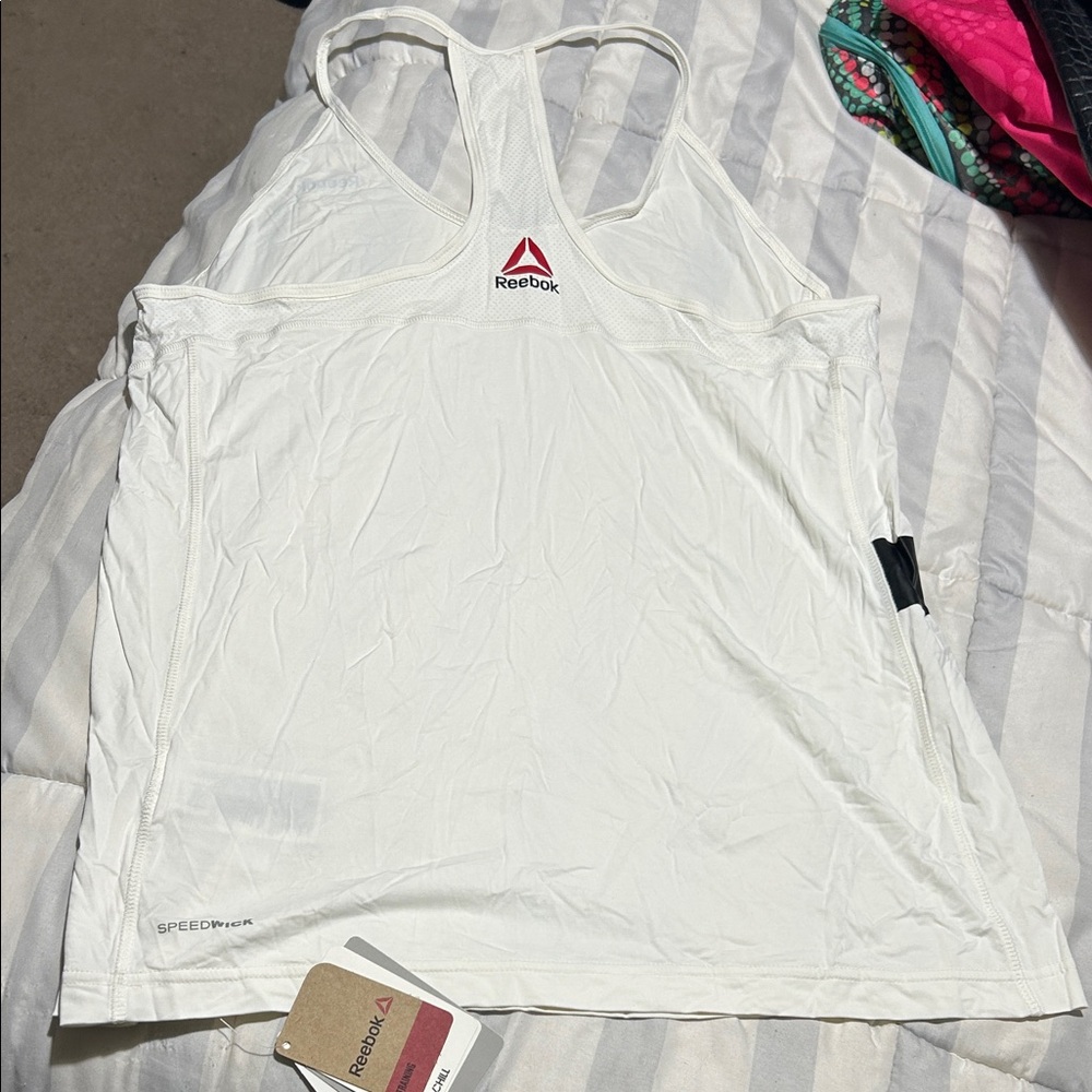 Reebok White Racerback Tank - Picture 4 of 5
